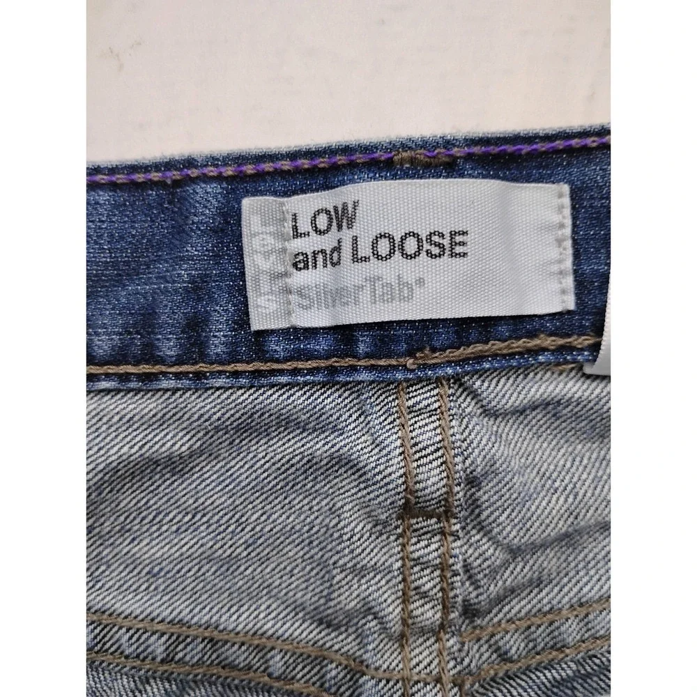 Levis Silver Tab Low and Loose Fit Baggy Wide Leg Jeans 36x26 Street Vintage Y2K